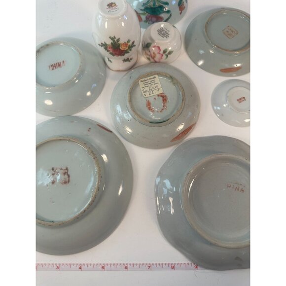 Lot of 9 assorted Antique and VTG Asian Porcelain dishes of all sizes - Picture 7 of 7